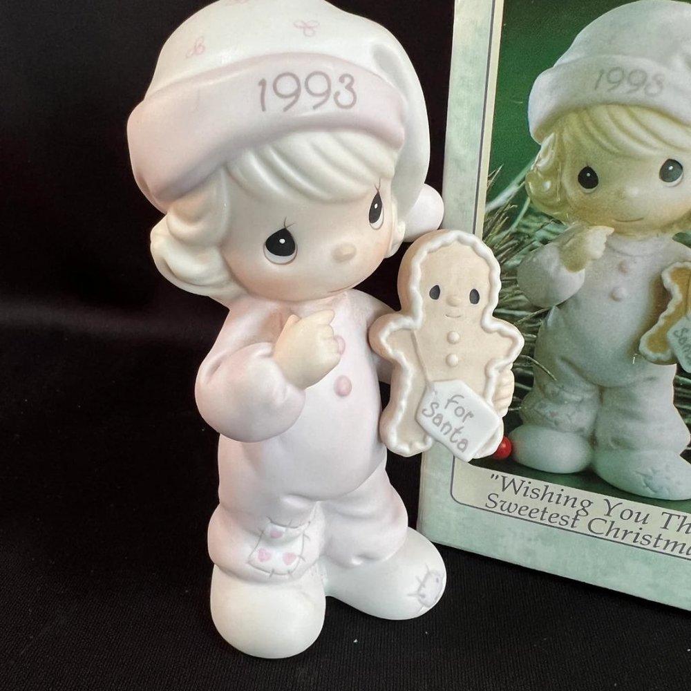 1993 Annual Edition Signed Precious Moments - Wishing You The Sweetest Christmas